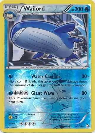 Dragons Exalted Wailord #26/124 reverse holo